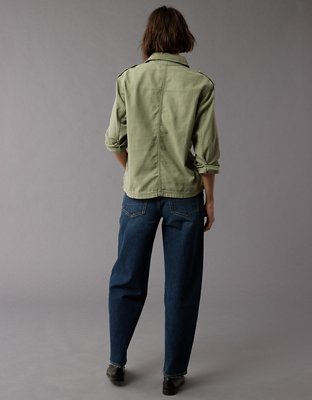 Женские рубашки American Eagle AE Oversized Military Shirt — фото 2
