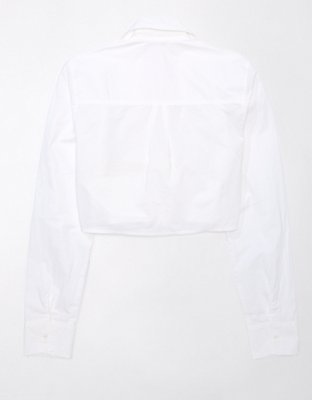 AE Long-Sleeve Tie-Front Shirt