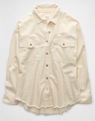 Женские рубашки American Eagle AE Oversized Denim Shirt — фото 3
