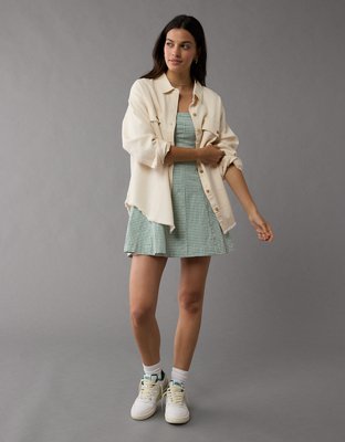 Женские рубашки American Eagle AE Oversized Denim Shirt — фото 5