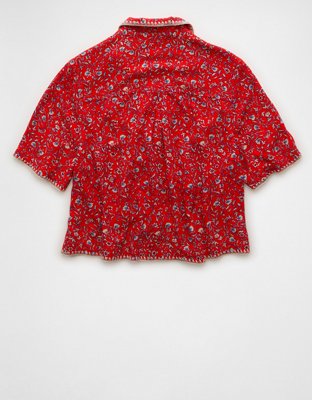 AE Floral Button-Up Shirt