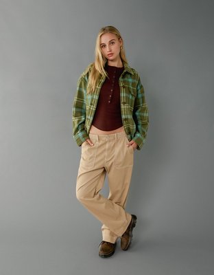 AE Plaid Shacket