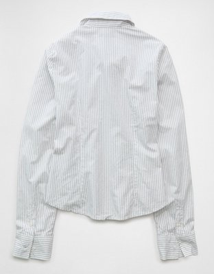 AE Fitted Poplin Button-Up Shirt