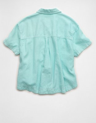 AE Cropped Button-Up Shirt
