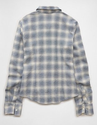 Chemise ajustée à carreaux boutonnée AE