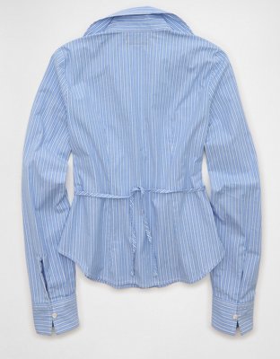 AE Fitted Wide-Cuff Button-Up Shirt