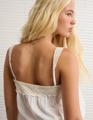 AE x Stagecoach Eyelet Tie-Front Tank Top