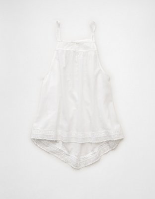 Женский топ American Eagle AE x Stagecoach Lace Bandana Halter, цвет: Белый потёртый — фото 4