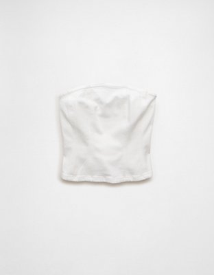 AE Fitted Denim Tube Top