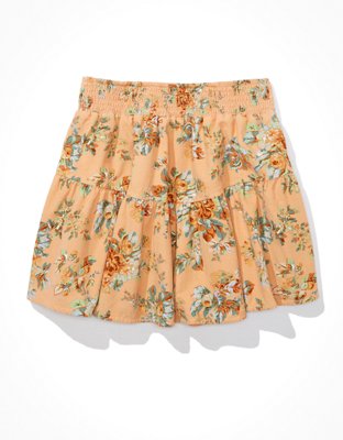 Женские юбки American Eagle AE Tiered Floral Corduroy Mini Skirt — фото 4