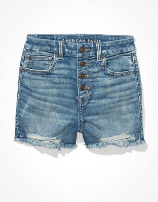 AE Ne(x)t Level Curvy High-Waisted Denim Short Short
