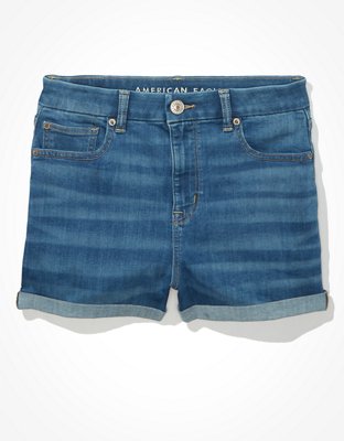 American Eagle BOYFRIEND - Short en jean - medium indigo/denim bleu gris 