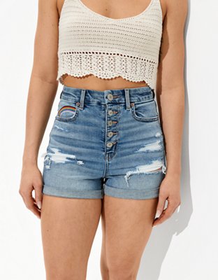Женские джинсы American Eagle AE Pride Curvy High-Waisted Denim Short Short — фото 2