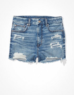 AE Stretch Curvy High-Waisted Denim Short Short