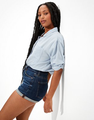 AE Ne(x)t Level Curvy High-Waisted Denim Short Short