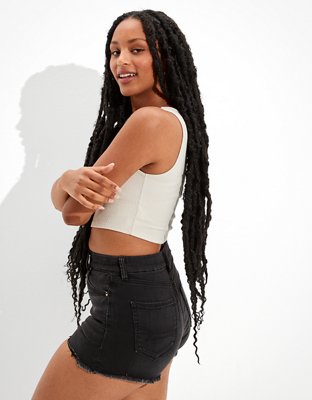 AE Ne(x)t Level Curvy High-Waisted Denim Short Short