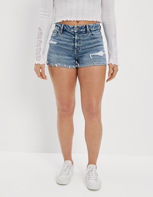 AE Ne(x)t Level Curvy High-Waisted Denim Short Short