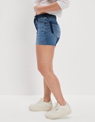 Женские джинсы American Eagle AE Ne(x)t Level Real Good Repurposed Curvy High-Waisted Denim Short Short — фото 5