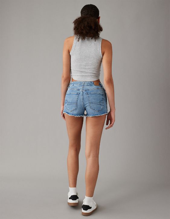 AE Next Level Curvy High-Waisted Denim Short Short