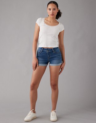 High waisted jean shorts curvy best sale