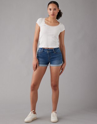 eczipvz Womens Shorts Womens Curvy High Waist Stretch Lifting Skinny  Colombian Jeans Blue,XL