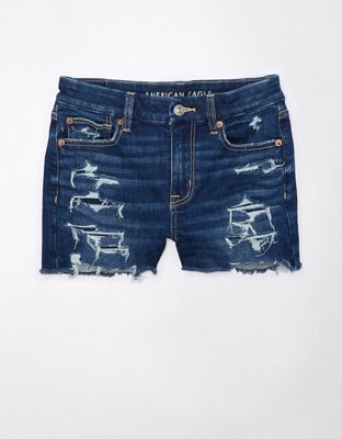 AE Next Level Curvy Ripped High-Waisted Denim Short