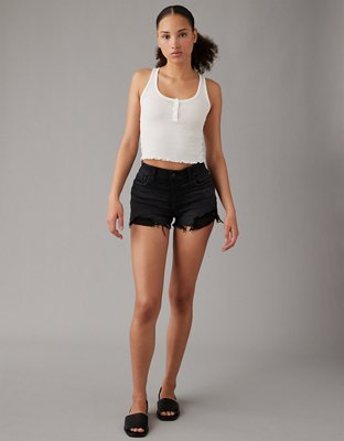 High rise hot sale ripped shorts