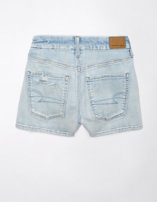 Женские джинсы American Eagle AE Next Level Curvy High-Waisted Ripped Denim Short Short — фото 4