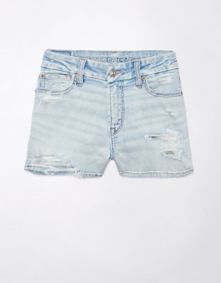 AE Next Level Curvy High-Waisted Ripped Denim Short