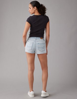 Женские джинсы American Eagle AE Next Level Curvy High-Waisted Ripped Denim Short Short — фото 2