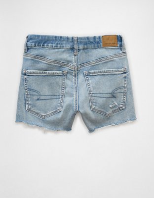 AE Next Level Curvy Ripped High-Waisted Denim Short Short