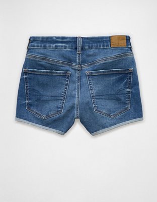 AE Next Level Curvy Ripped High-Waisted Denim Short Short