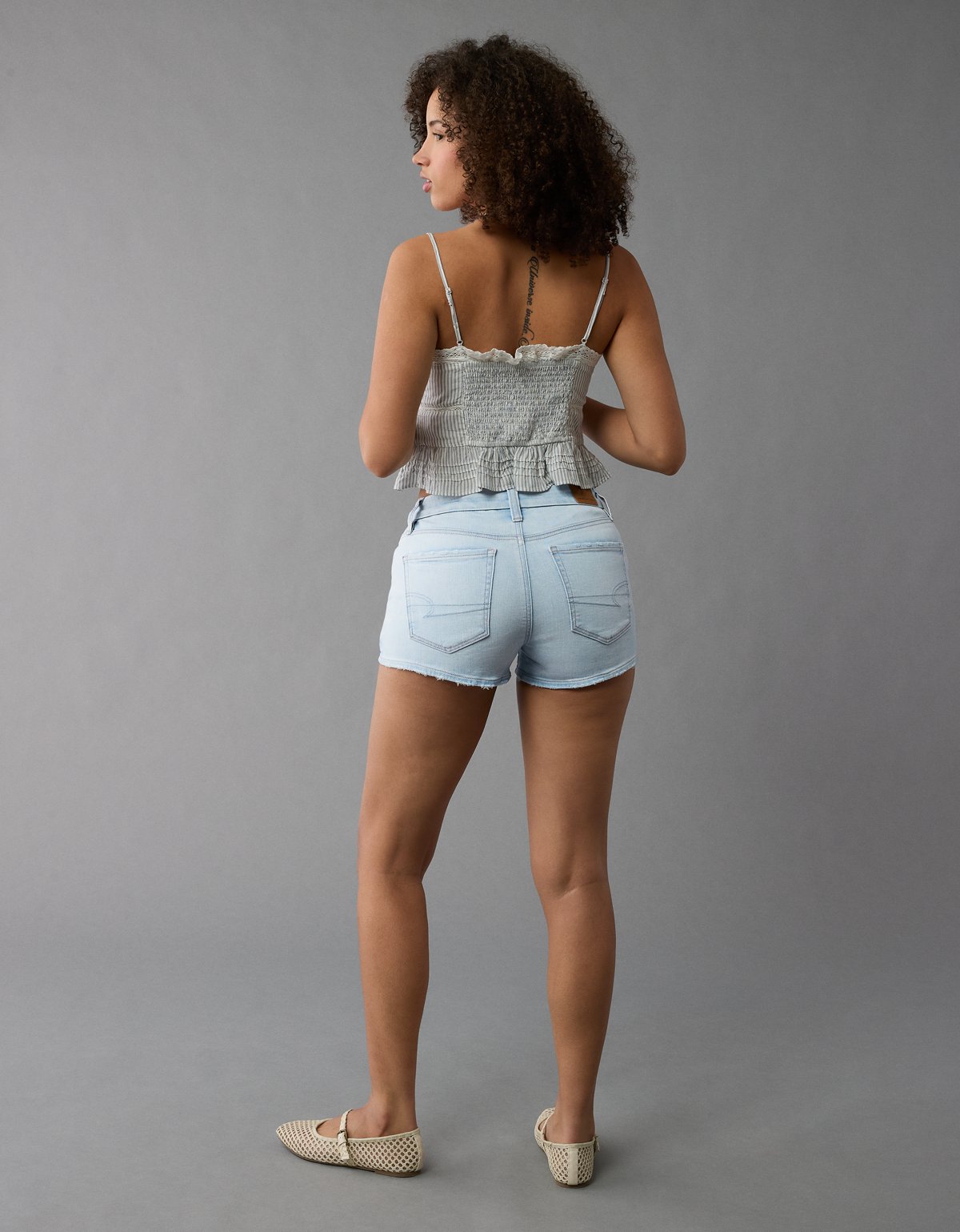 AE Next Level Curvy High-Waisted Denim Short Short - image 2