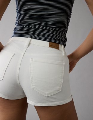 Short en rondeur court à taille haute en denim Next Level AE