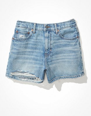 American Eagle BOYFRIEND - Short en jean - medium indigo/denim bleu gris 