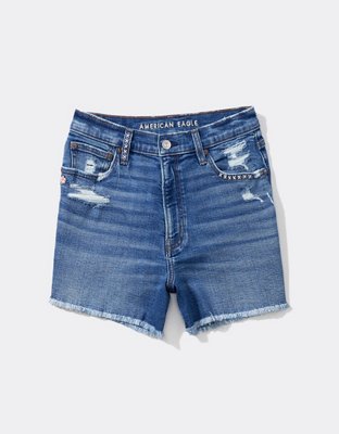 Женские джинсы American Eagle AE Stretch Denim Highest Waist '90s Boyfriend Short — фото 3