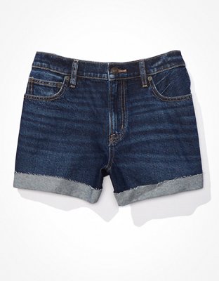 AE Strigid Denim Mom Shorts