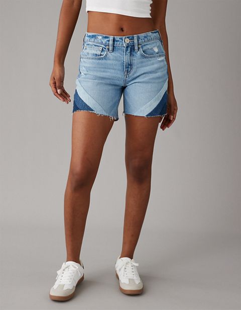 Женские брюки American Eagle AE Real Good Repurposed Strigid 6" Perfect Low-Rise Short