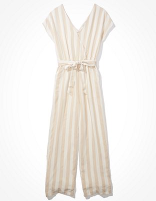 AE Striped Wrap Front Jumpsuit