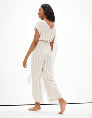 AE Striped Wrap Front Jumpsuit