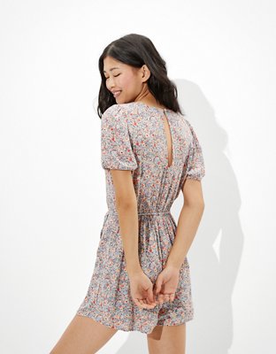 AE Floral Wrap-Front Romper