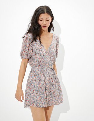 AE Floral Wrap-Front Romper