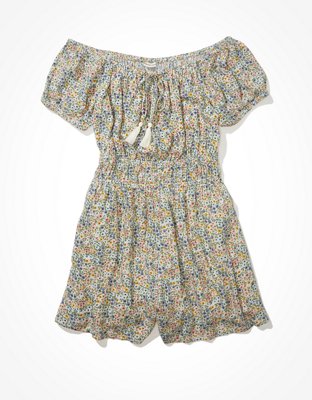 American Eagle AE Floral Puff Sleeve Romper — фото 3