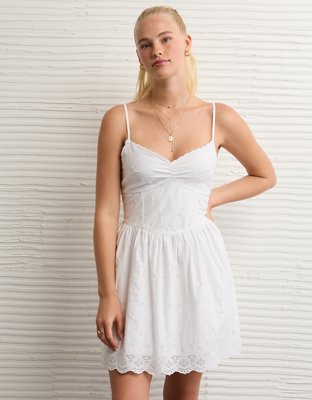 AE V-Neck Embroidered Mini Dress
