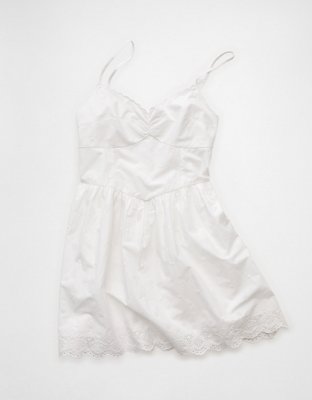 AE V-Neck Embroidered Mini Dress