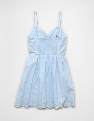 AE V-Neck Embroidered Mini Dress | American Eagle
