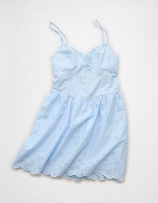 AE V-Neck Embroidered Mini Dress