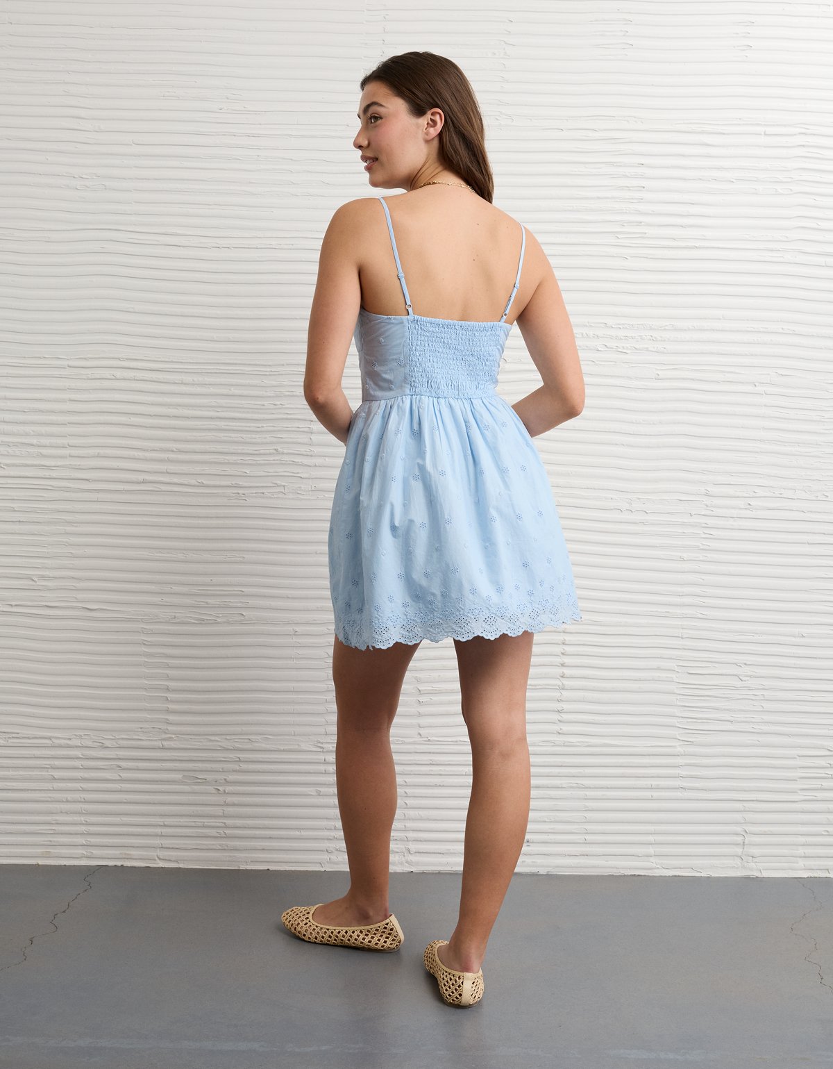 AE V-Neck Embroidered Mini Dress - image 2
