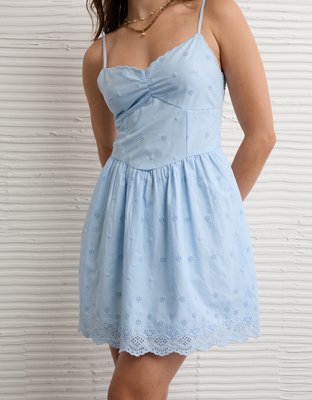 AE V-Neck Embroidered Mini Dress