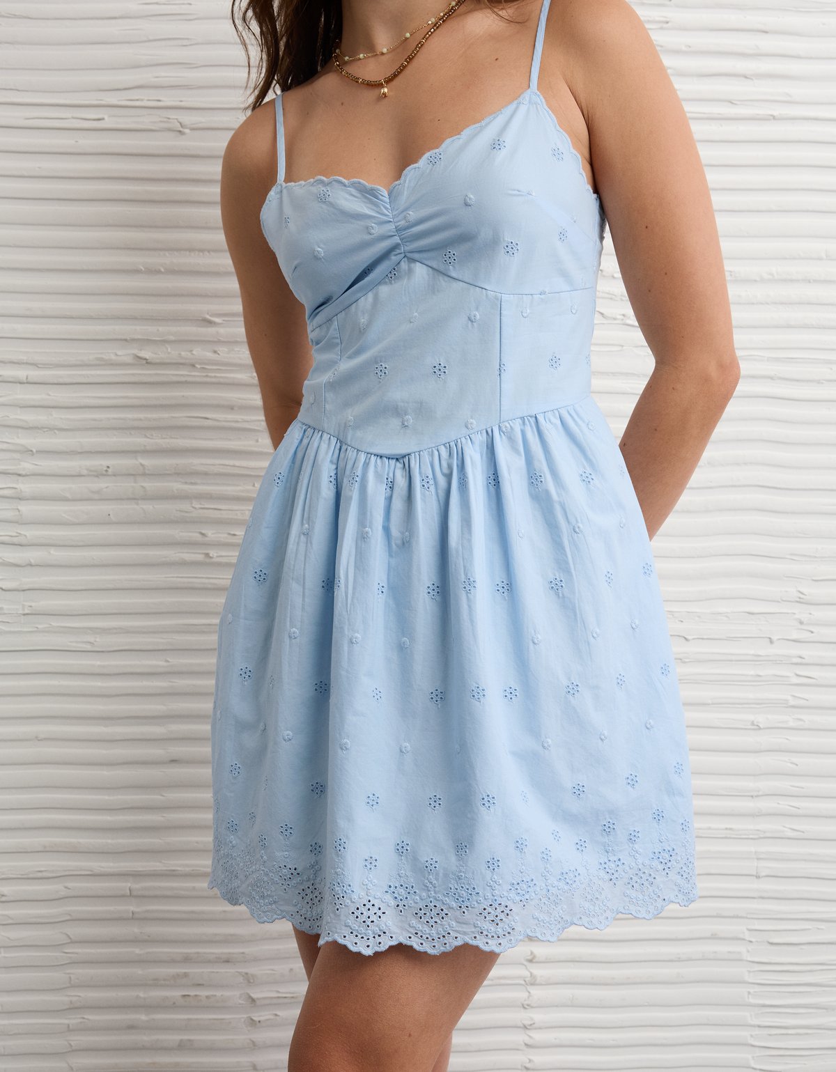AE V-Neck Embroidered Mini Dress - image 5